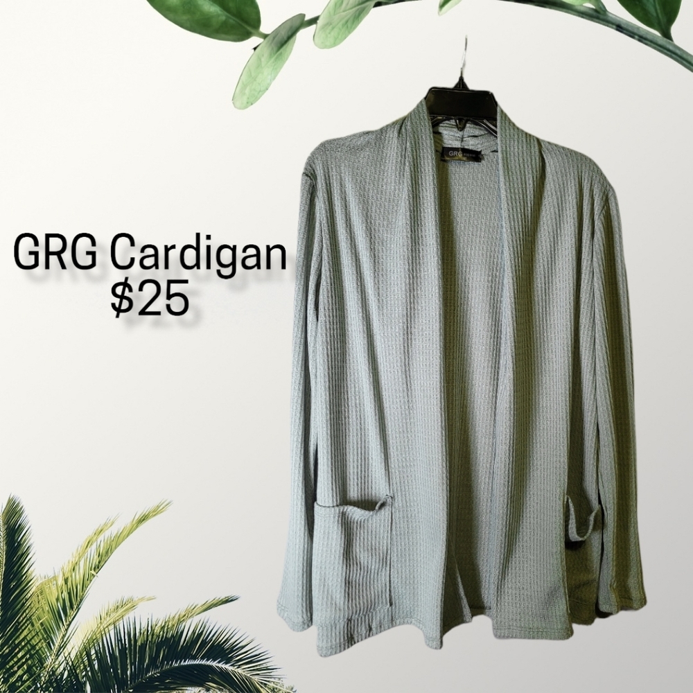 Sage Waffle Knit Cardigan